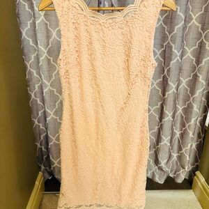 Suzy Shier Pink Lace Dress